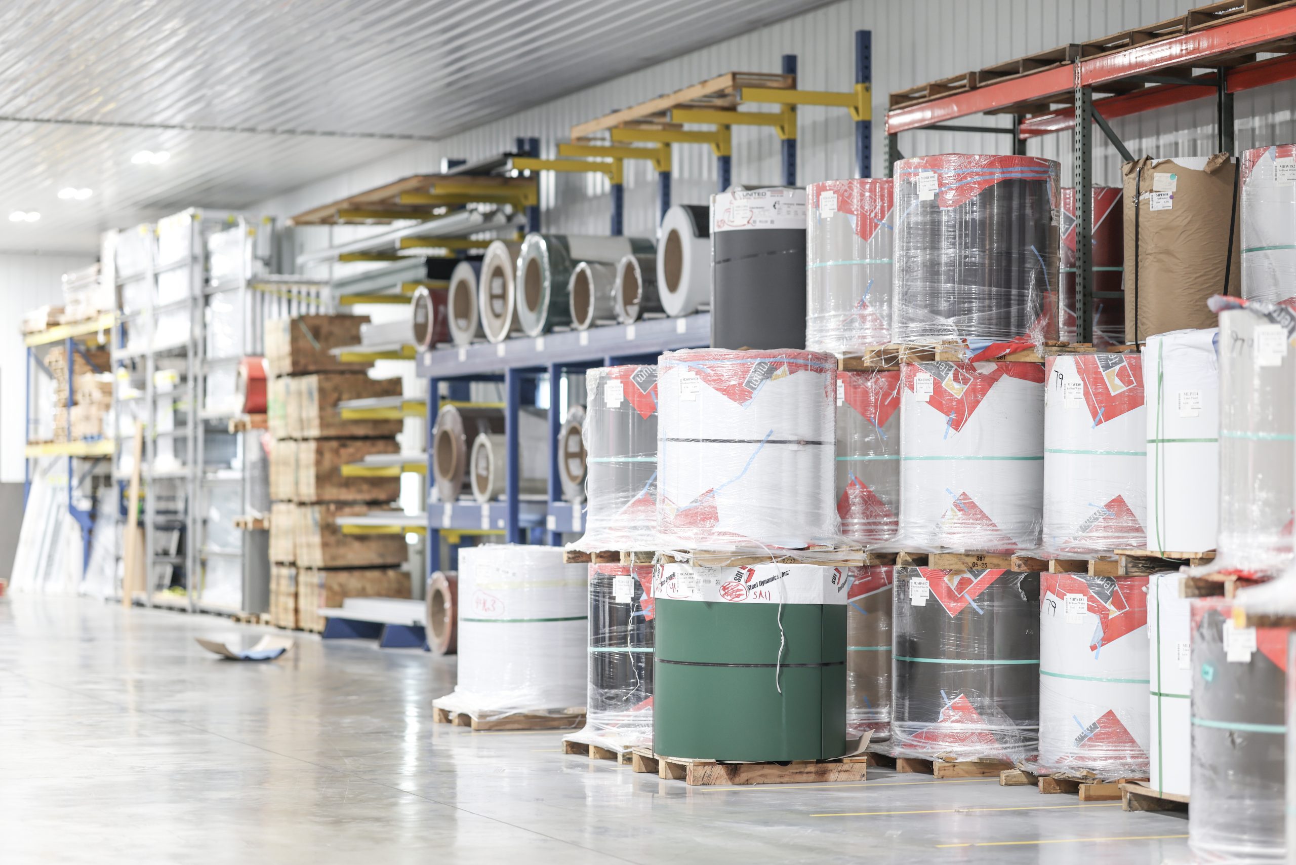 Coils of metal ready to be formed.