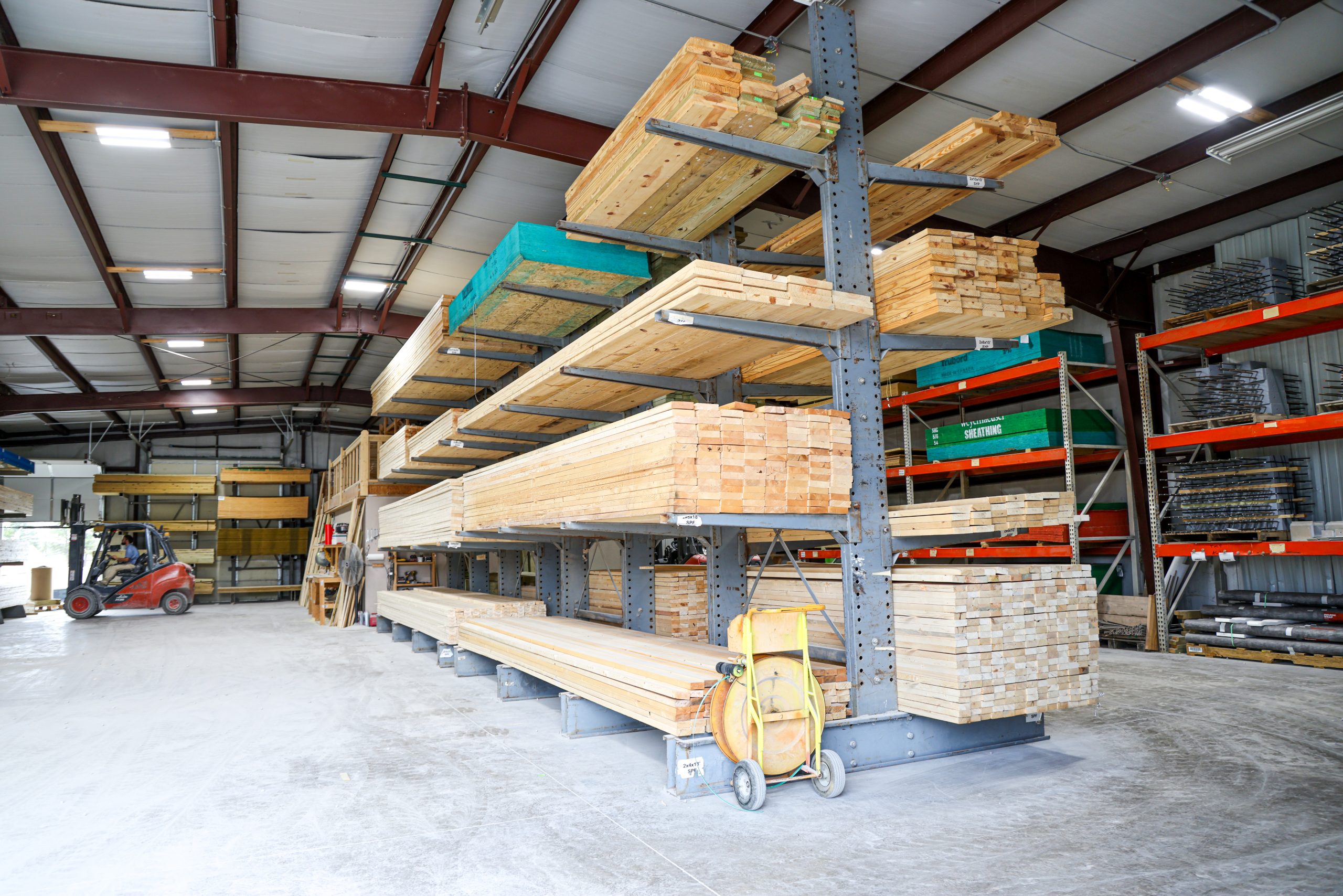 KBS racks of lumber for sale