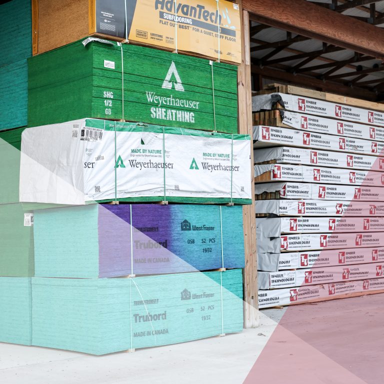 Stack of lumber at Kingdom Building Supply