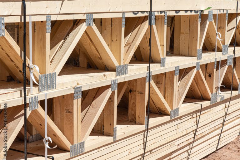 Stack of Floor Trusses