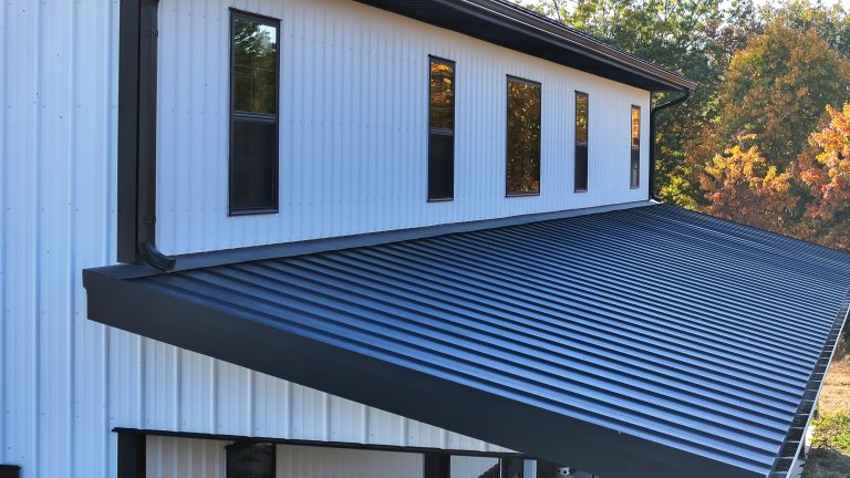 Barn with standing seam roof