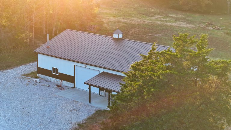 Barn with standing seam roof